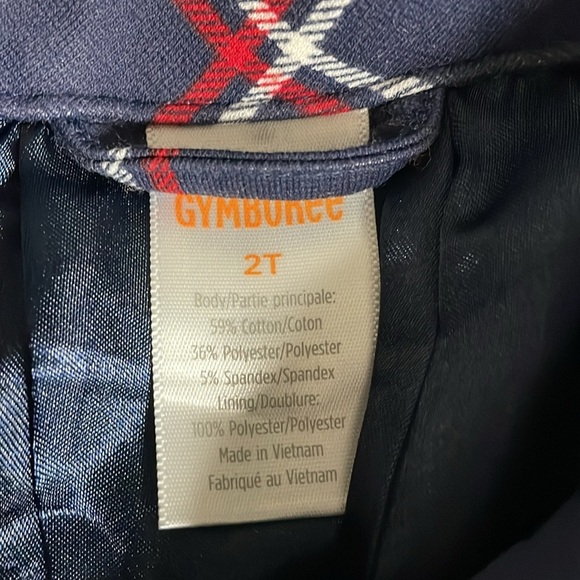 Gymboree Plaid Ponte Cape - Parisian Blue & Red  2 Piece Pant Set | 2T - Picture 5 of 12